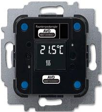 01 Termostat ABB-free@home bez nutnosti připojení sběrnicového kabelu 02 Systémový modul ABB-free@home pro bezsběrnicové připojení  Stávající termostaty připojitelné sběrnicovým kabelem rozšiřují dva