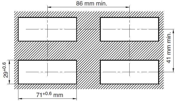 4.2.3 Příchytky pro montáž 4.3 - SCHÉMA ELEKTRICKÉHO PŘIPOJENÍ Každou svorku přístroje přiveďte pouze jeden vodič viz. následné schéma zapojení.