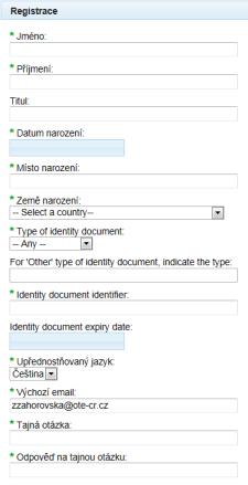 Vyplnění osobních údajů Jakmile budete mít vytvořený účet EU Login, budete muset dokončit registraci v Rejstříku Unie. Toto téma poskytuje návod, jak na to.