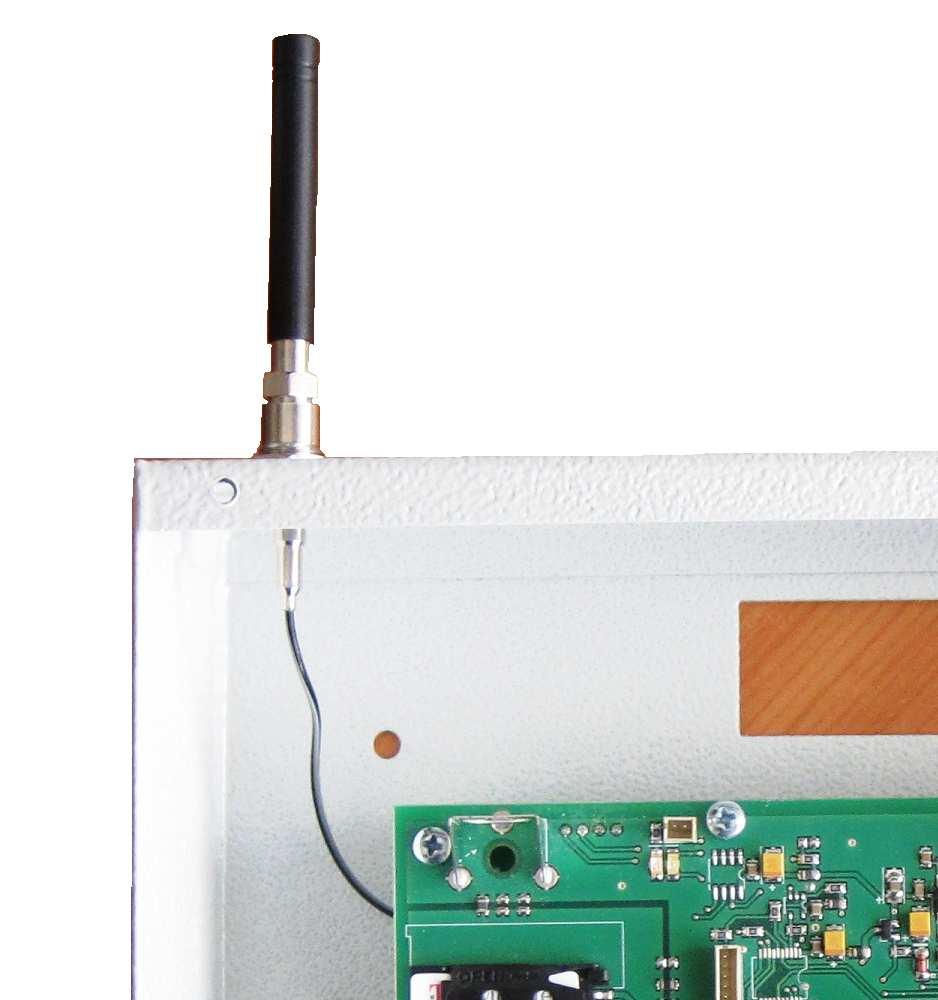 2. Moduly GxySmart GSM - montáž antény, připojení modulu Dodávanou anténu je třeba instalovat pokud možno do volného prostoru, ne do blízkosti masivních kovových předmětů.
