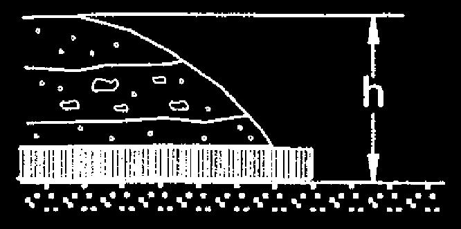 MONTÁŽNÍ NÁVOD 1. Stavební výška (h) šachet se řídí podle plánované hloubky potrubí (instalace dle DIN EN 1610).
