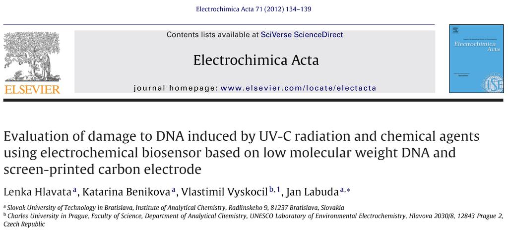 Detekce poškození DNA (UV záření a ROS) UV-C ROS Hlavata L.