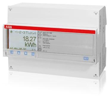 Nové elektroměry EQ pro fakturační měření 6 ABB vyrábí řadu elektroměrů, konstruovaných pro upevnění na lištu DIN a zabudovaných do pouzder typu DIN.