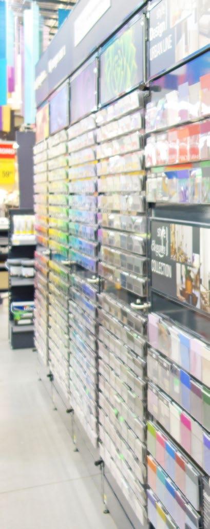 Barvy, tapety a bytový textil Náš modulární systém pro vybavení obchodů je ideální k využití pro prezentaci sortimentu barev a laků, tapet a bytového textilu do hobbymarketů i obchodů.