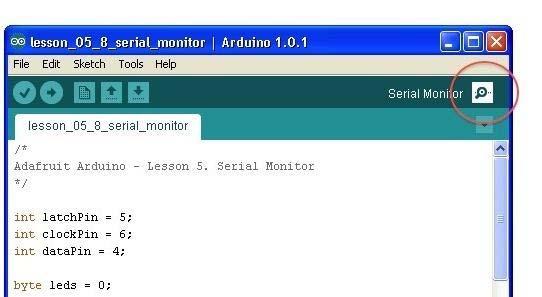 Serial monitor Ke čtení informací v textové podobě