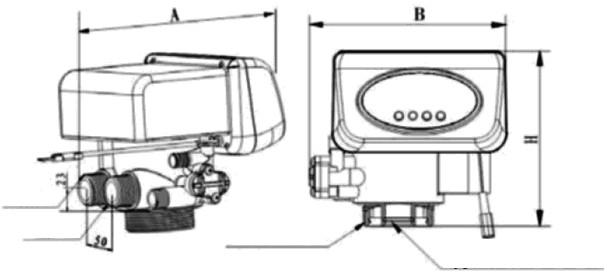 KONSTRUKCE A TECHNICKÉ PARAMETRY REGULAČNÍHO VENTILU Vnější konstrukce regulačního ventilu (obrázek je pouze orientační) (A).