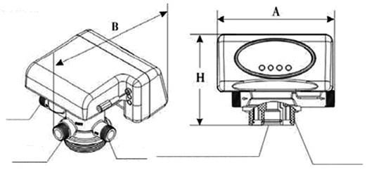 (C). F71P1 vstup odtok výstup vodní trubice (zdvih) základna Model F71P1 (53502P) A (mm) max B (mm) max H (mm) max Parametry transformátoru Průtok, m 3 /h (3 bar) 180 182