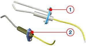 obvodu je 110 V POPIS 1. Zapalovací elektrody 2.