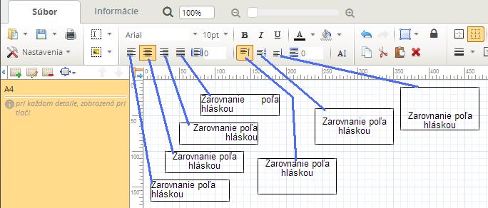 textu v poli slúžia nasledujúce ikony: Ikonky a slúžia