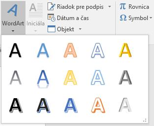Ak je WordArt aktívny, otvorí sa ďalšia karta na úpravu formátu vytvoreného WordArtu zmena farby, tvaru, šírky, obtekania textu a pod.
