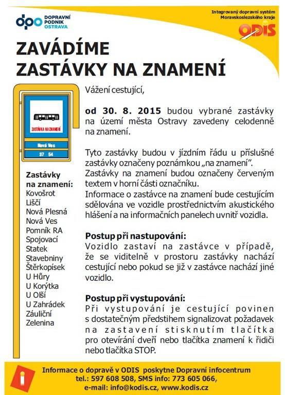 Obr. 3-21 Príklad informácie pre cestujúcich o