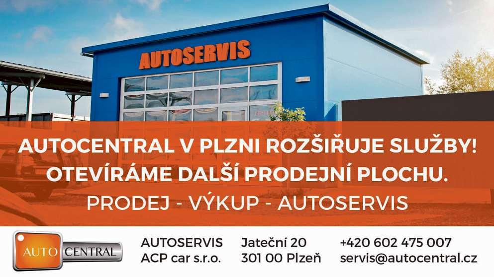 Inzerce Společnost Autocentral, která sídlí v Plzni na Jateční ulici, se prodeji automobilů věnuje už dvacet let. Kulaté výročí oslavila také otevřením nové plochy, kde vozidla nabízí.