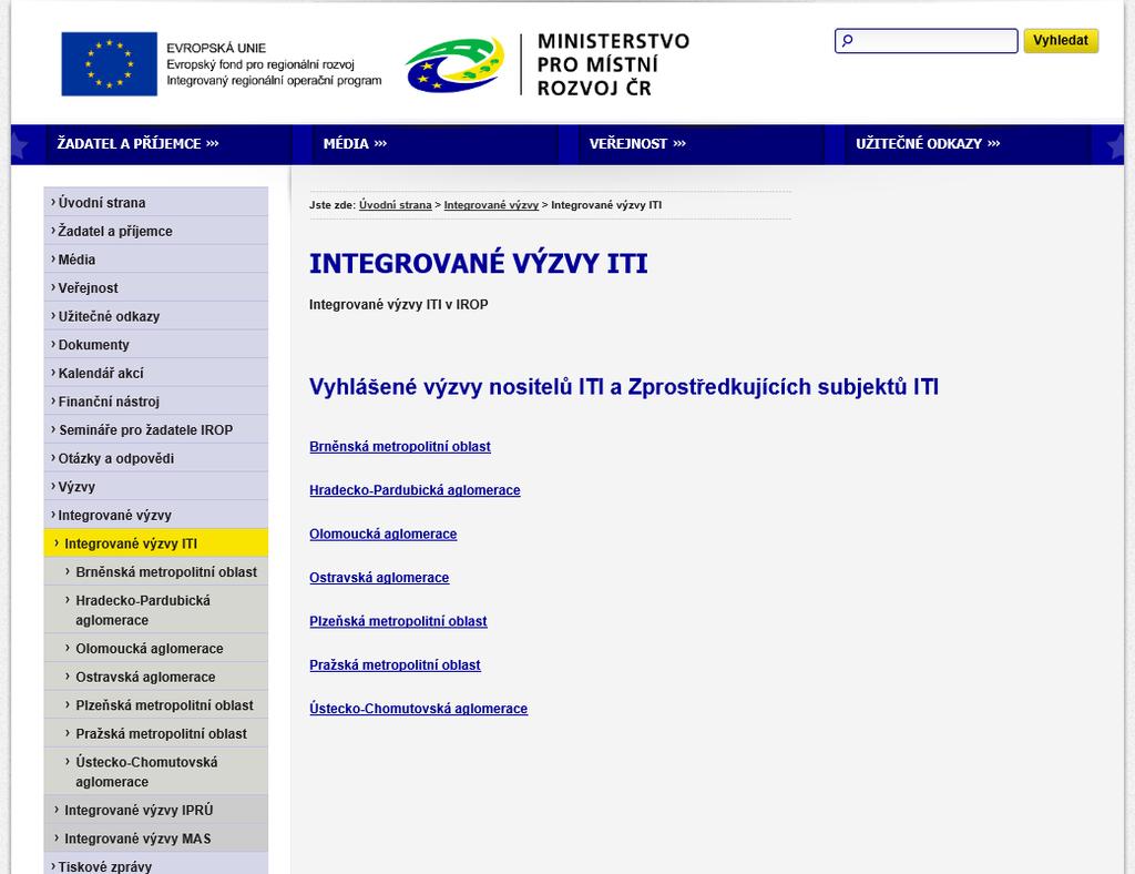 INTEGROVANÉ VÝZVY ITI A IPRÚ http://www.dotaceeu.