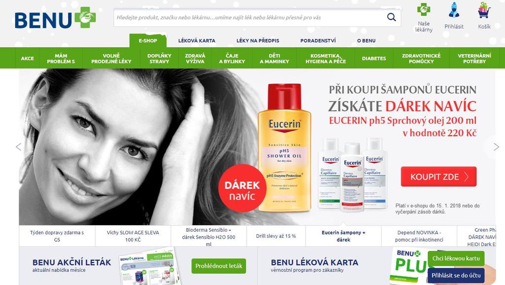 BENU online Zlom spuštění eshopu 9/2015. Dříve pouze informativní web benu.cz s nízkou návštěvností. Pouze občasné display kampaně.