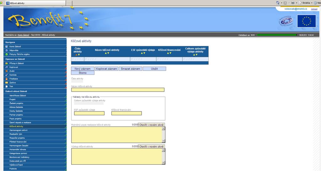 Aktivity týkající se projektového řízení (management projektu, administrativa projektu, povinná publicita) nejsou samostatnou aktivitou!