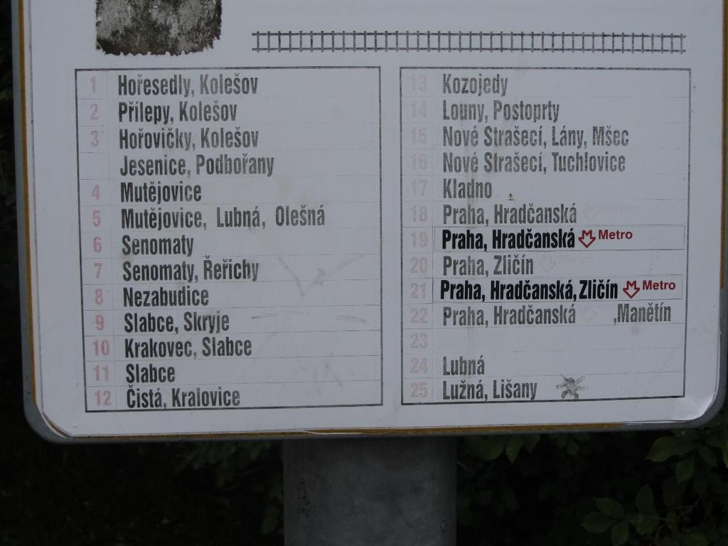2.3 Řešení odjezdových stání na rakovnickém autobusovém stanovišti Řešení si vyžaduje také uspořádání rakovnického autobusového stanoviště.
