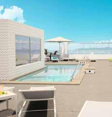 Hotel BLUE SEA TOWER POLOHA: desetipatrová budova hotelu poskytuje z horních pater svým návštěvníkům nezapomenutelný výhled na pláž, letovisko i pohoří Tramuntana.