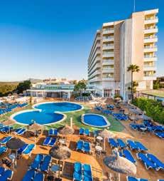 HYB Hotel EUROCALAS CALAS DE MALLORCA POLOHA: rozsáhlý hotelový resort vhodný pro rodiny s dětmi obklopuje rozlehlá zahrada s bazénovým komplexem a atrakcemi pro děti.