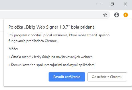 9. Google Chrome V prehliadači Google Chrome na operačných systémoch Microsoft Windows, Linux a Mac OS X sa využíva samostatná aplikácia Web Signer spolu so špecializovaným rozšírením prehliadača.