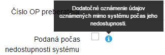 Strana 11 / 182 Informačná hláška o úspešnom uložení záznamu Vysvetľujúca