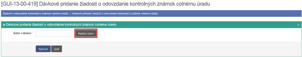 Strana 120 / 182 Pozn.: Importovaný XML súbor musí byť v súlade s XSD schémou a spoločnými XSD schémami, ktoré sa nachádzajú na Portáli finančnej správy (https://www.financnasprava.