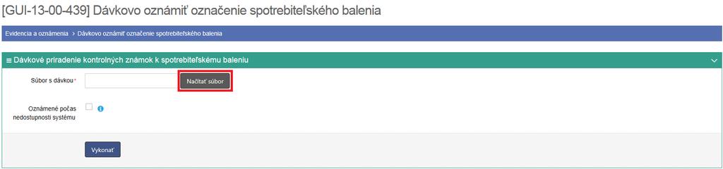 Strana 81 / 182 3.7.2 Dávkovo oznámiť označenie spotrebiteľského balenia Priradiť kontrolné známky dávkovo je možné cez obrazovku Dávkovo oznámiť označenie spotrebiteľského balenia.