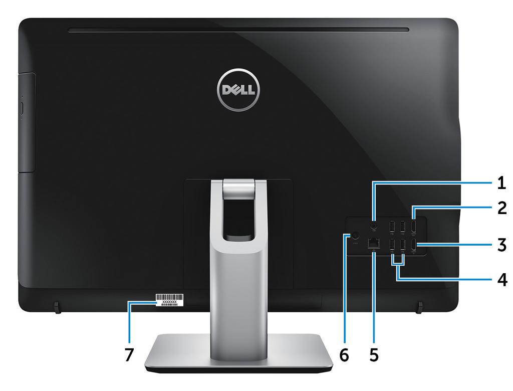 Zadná strana 1 Port audio výstupu Slúži na pripojenie zvukových výstupných zariadení, akými sú reproduktory, zosilňovače a pod. 2 Port HDMI-out Pripojte TV alebo iné zariadenie s podporou HDMI vstupu.