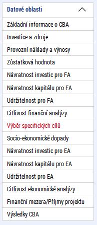 Ekonomická analýza Ekonomická analýza je povinná pro všechny projekty nad 100 mil. Kč CZV. Z povinnosti jsou vyjmuty projekty generující příjmy dle čl. 61 v PO1 ve SC 1.1 + SC 1.