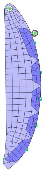 Kontakt v bodě A Kontakt v bodě B Kontakt v bodě C SPC 12345 Směry posunutí y x SPC 1 Segmenty napínací lišty Obr. 4.