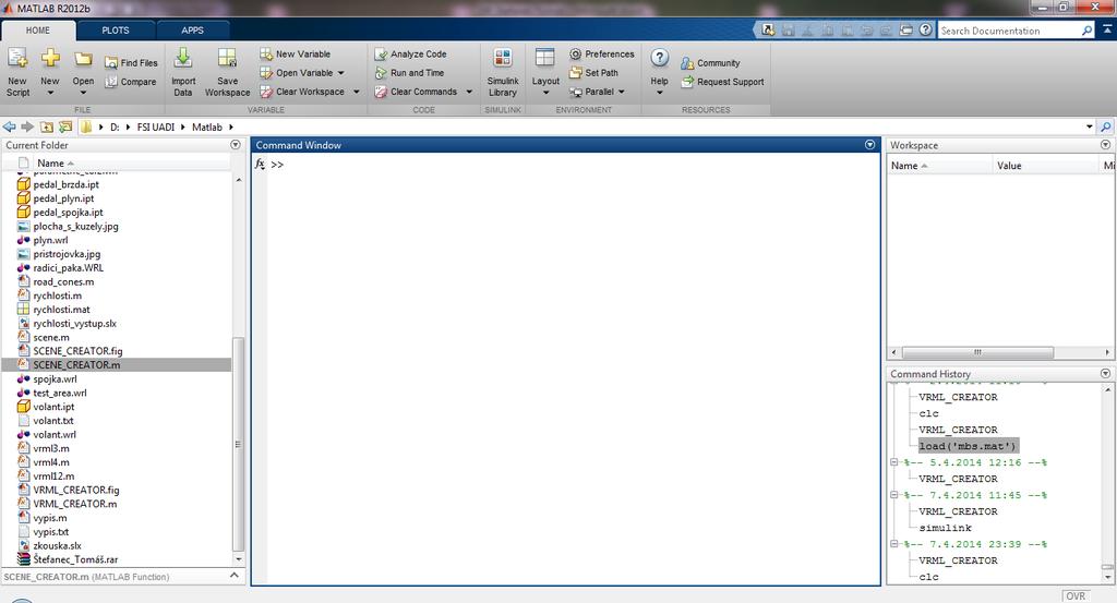 POUŽITÝ SOFTWARE Matlab je dostupný pro všechny významné platformy Windows, Linux, Solaris, Mac. V rámci této diplomové práce byl používán v operačním systému Windows 7.