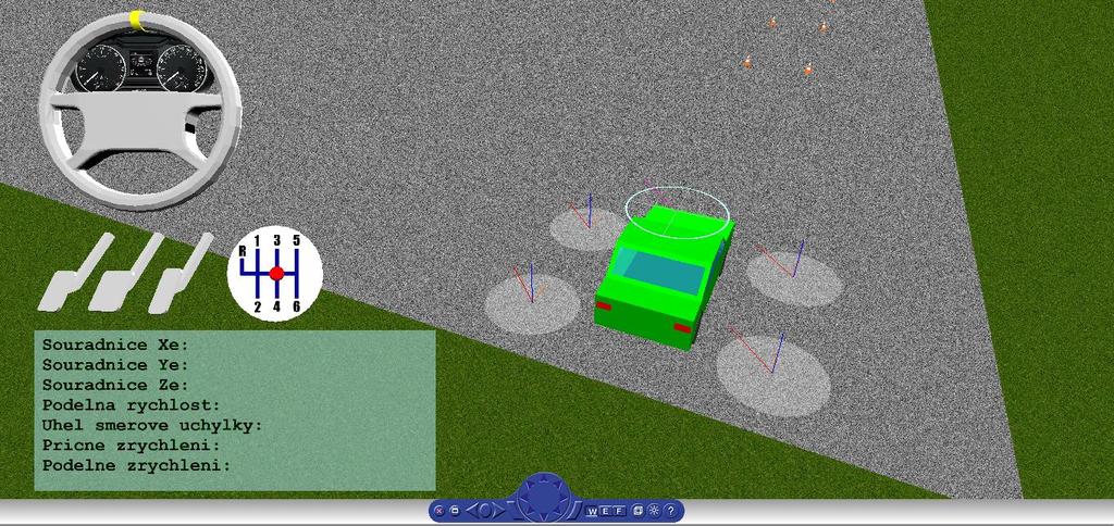 VYTVOŘENÍ VIRTUÁLNÍ SCÉNY Ve druhém případě využití dochází k předávání informací o pohybu a orientaci avatara uzlu HUD (Head Up Display).