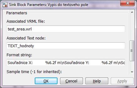 MODEL V PROSTŘEDÍ SIMULINK blok VR Text Output Obr. 6.