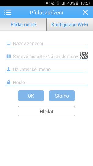 Po přidání se venkovní kamera zobrazí v tabulce Seznam zařízení. Po kliknutí na venkovní kameru v náhledu vedle se spustí režim Živý přenos videa. Chcete-li přidat další venkovní kameru, vyberte. 4.