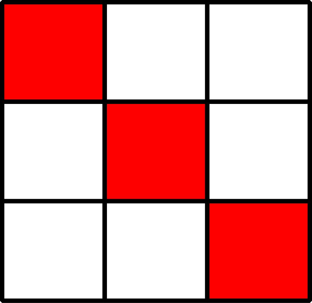 Součty ve čtverci úloha za 2 body Do bílých polí vepište číslice 1,2,3,4,5,6 a do červených polí vepište libovolná přirozená čísla tak, aby v každém červeném poli byl součet