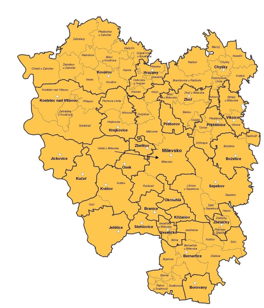 Zpráva z území o průběhu efektivní meziobecní spolupráce v rámci správního obvodu obce s rozšířenou působností Milevsko Téma: Administrativní podpora obcí Tento výstup byl financován z prostředků ESF