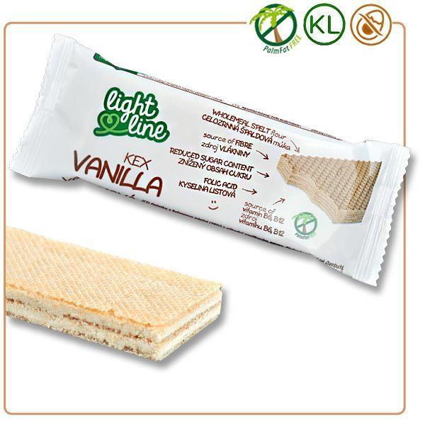 LIGHT LINE KEX Cocoa 27g (SK) Oblátka s kakaovou krémovou náplňou (78%).