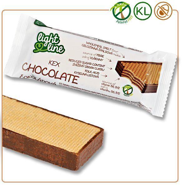 KEX CHOCOLATE 40g (SK) Oblátka s čokoládovou krémovou náplňou (68%) obvodovomáčaná kakaovou polevou.