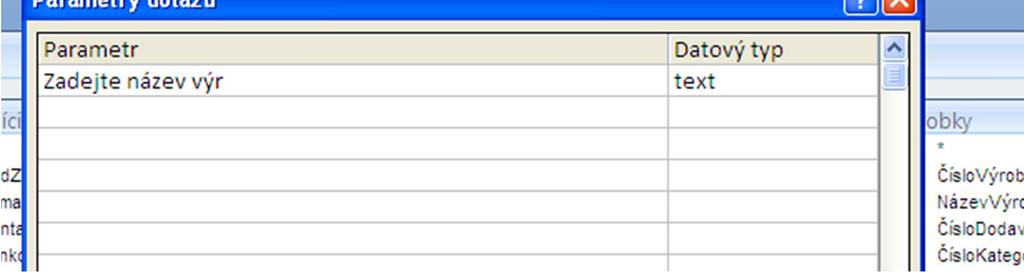 Dotaz 24: Vytvořte dotaz 17 jako parametrický (parametrem bude rok).