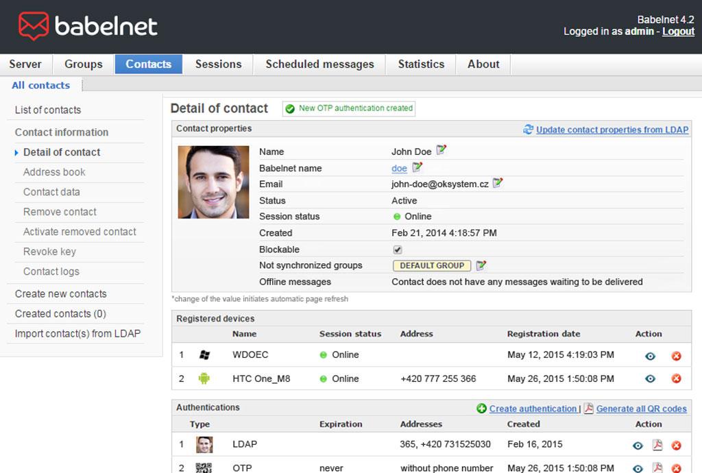 Web administrace serveru Web správa a