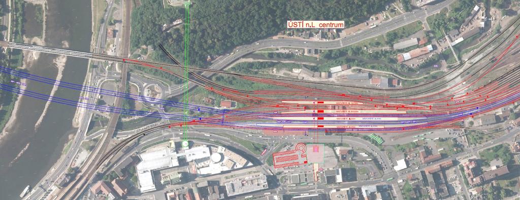 Železniční stanice Ústí nad Labem Úkolem studie je navržení nového centrálního nádraží v Ústí nad Labem.
