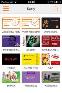 aplikácie výber! karty! otvorenie! karty! uplatnenie!