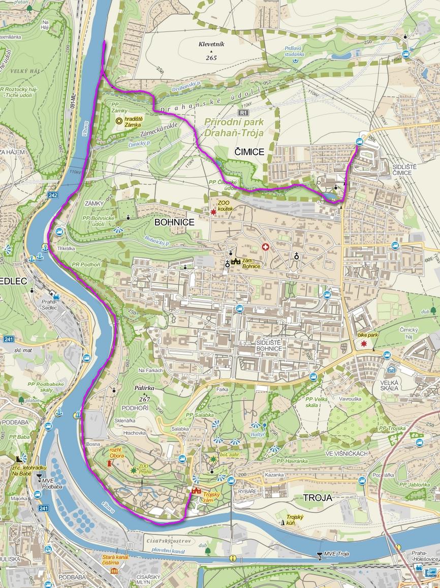 Podle Vltavy do Drahanské rokle a do Čimic sraz 9:00 konečná autobusu 112 u Zoologické zahrady, konec kdesi v Čimicích.