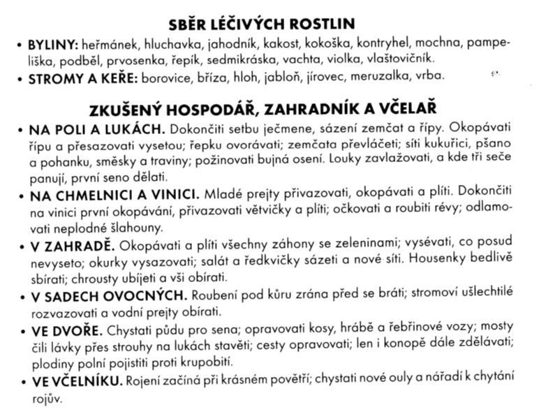 Převzato s laskavým svolením paní Žofie Kanyzové autorky publikace Lunární kalendář Krásné paní a publikace 2015.