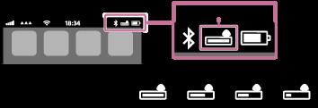 1krát : nízké (baterii je třeba nabít) Battery level low (Úroveň nabití baterie nízká) Je-li baterie téměř vybitá Indikátor zčervená.