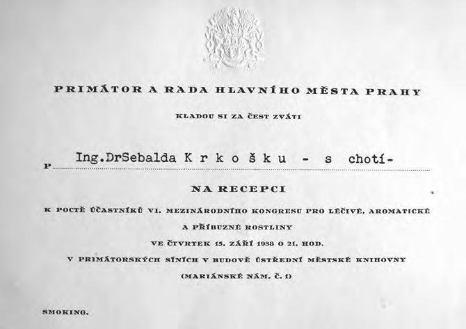 Archiv NZM, OF 381, Krkoška Sebald, inv. č. 6775 (P 4114) Díky zemědělskému výzkumnictví bylo Krkoškovi za téměř dvacet let umožněno studovat jednotlivé úseky tohoto zajímavého oboru.