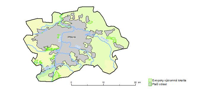 4.3 Natura 2000 V roce 2016 se v Hl. m. Praha nacházelo nebo do něj zasahovalo 12 evropsky významných lokalit soustavy Natura 2000 s celkovou rozlohou 921 ha (Obr. 4.3.1), vzhledem ke změně vymezení těchto území došlo k úbytku 12 ha oproti roku 2015.