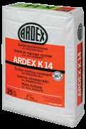 ARDEX K 14 systémová nivelační stěrka s ARDURAPID-efektem brousitelná pumpovatelná bez trhlin vysoká plnicí schopnost možné nastavení pískem Stěrkování a vyrovnávání podlahových podkladů z cementu,