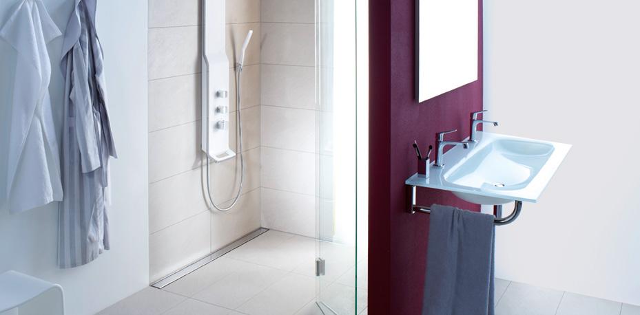 Výrobky pro každou aplikaci Praktické, flexibilní designové možnosti pro každý projekt Bezbariérové provedení pro jakékoliv designové řešení ACO ShowerDrain může být opticky umístěn kamkoliv budete