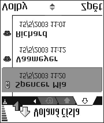Výpis posledních hovorù Telefon registruje tel. èísla nepøijatých a pøijatých hovorù, volaných èísel a pøibli¾nou délku va¹ich hovorù.