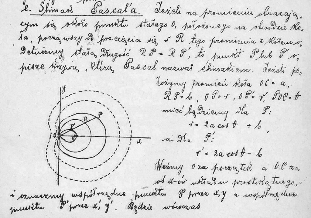 algebraicznych, s. 18; O stycznych wielokrotnych linij krzywych algebraicznych, s. 31; O asymptotach linij krzywych algebraicznych, s. 39; O biegunach i biegunowych linij krzywych algebraicznych, s.